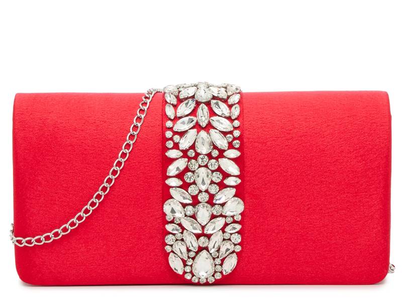 Crystal Satin Clutch