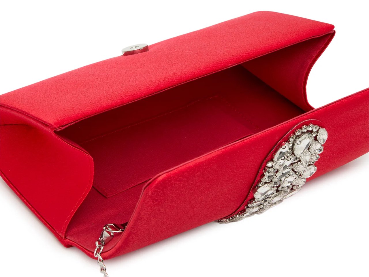 Crystal Satin Clutch