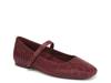 Alameda Mary Jane Flat Burgundy Snake Print view