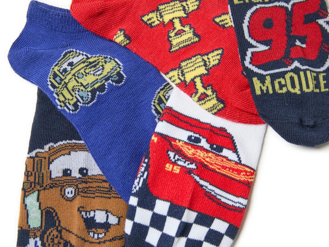 Disney Cars Kids' No Show Socks - 5 Pack