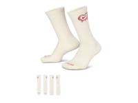 Valentine's Day Cushioned Women's Crew Socks Off White view