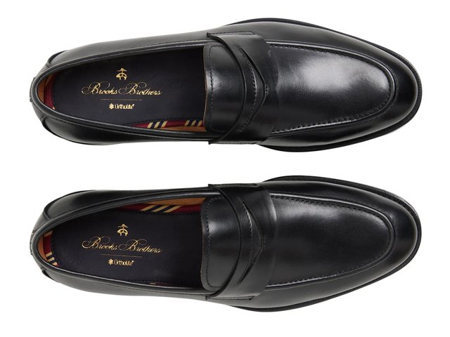 Brooks Brothers Men\'s Glenrock Penny Loafers Black Leather Men\'s 8, 41 Brooks Brothers Men main image 2