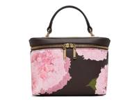 Tia Leather Satchel Dark Brown/Pink view