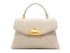 Poppy Moon Leather Satchel Off White view