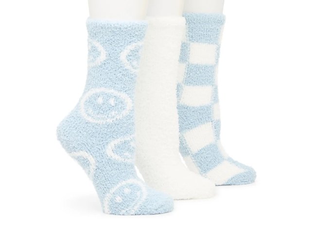 Cozy Lounge Smiley Women's Crew Socks - 3pk