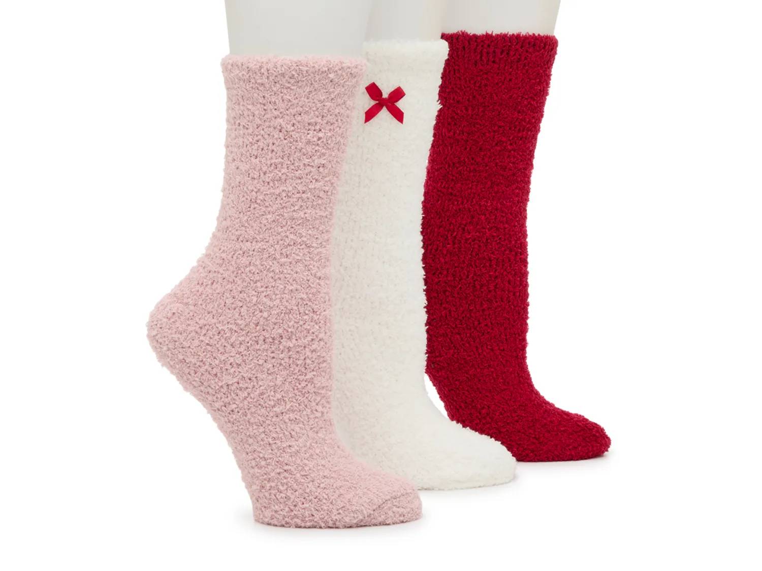 Cozy Lounge Bow Women's Crew Socks - 3pk