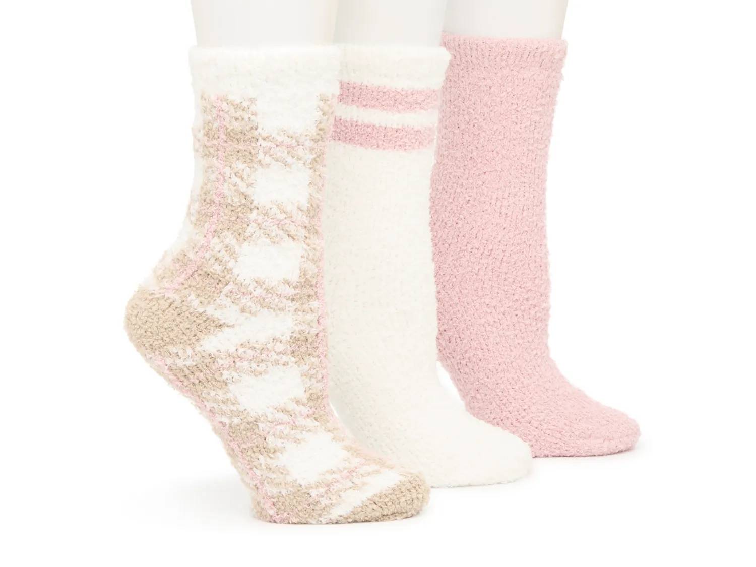 Cozy Lounge Pattern Women's Crew Socks - 3pk