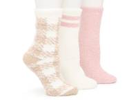 Cozy Lounge Pattern Women's Crew Socks - 3pk Multicolor view