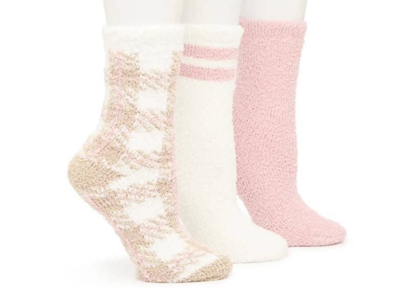 Cozy Lounge Pattern Women's Crew Socks - 3pk