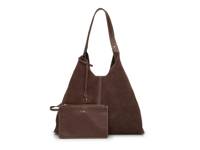 Charlie Suede Hobo Bag Dark Brown view
