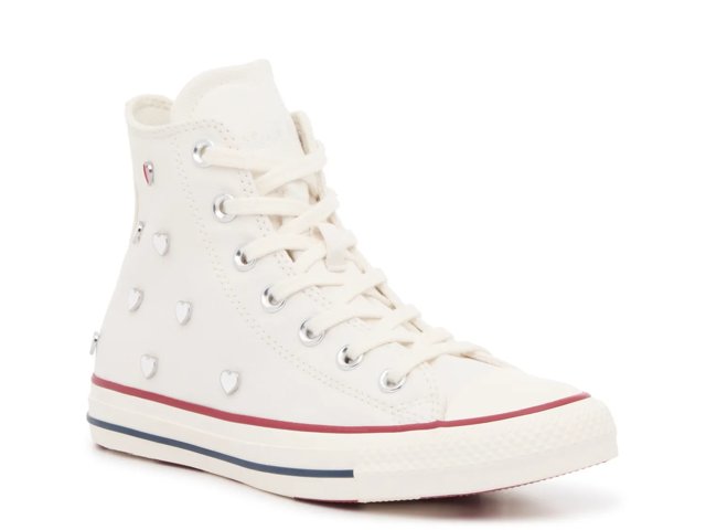 Chuck Taylor All Star White Hearts High-Top Sneaker - Women's