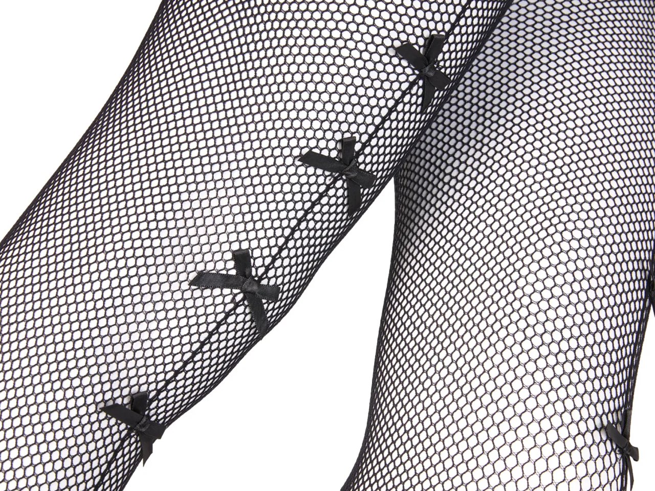 Bow Fishnet Women's Tights