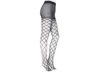 Bow Lattice Sheer Tights Black view