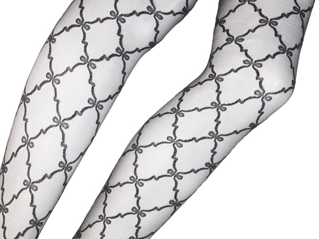 Bow Lattice Sheer Tights