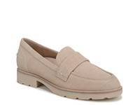Cleo Loafer Beige Croc Print Suede view