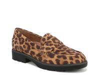 Cleo Loafer Tan/Black Leopard Print Suede view