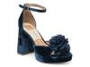 Perel Platform Sandal Navy Velvet view