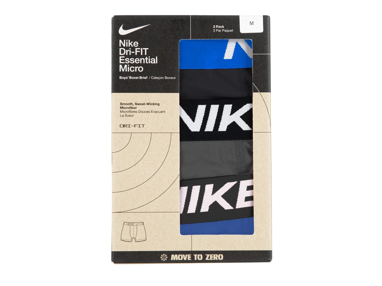 Dri-FIT Essential Micro Kids' Boxer Brief - 3 Pack