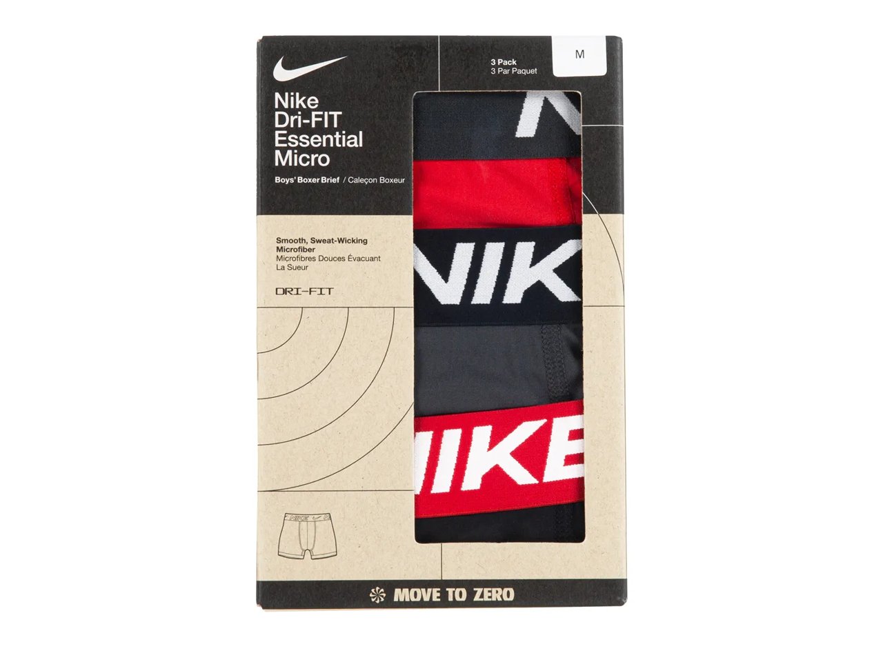 Dri-FIT Essential Micro Kids' Boxer Brief - 3 Pack