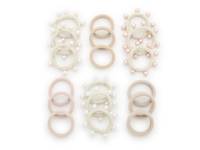Faux Pearl Hair Tie Set - 20 Pack Multicolor view