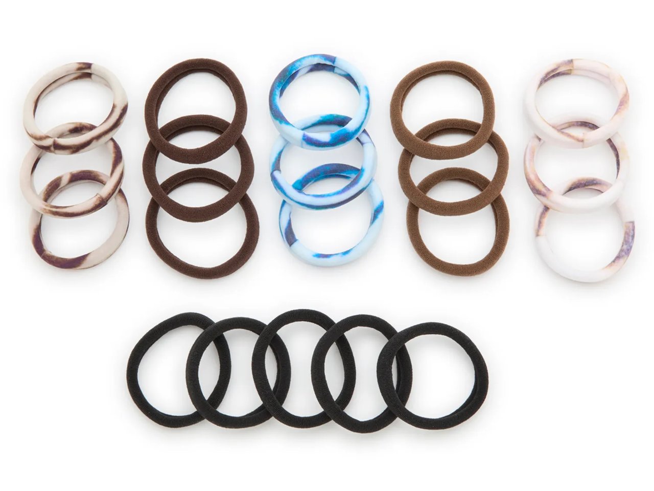 Neutral & Tie Dye Hair Tie Set - 20 Pack