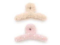 Furry Hair Clip Set - 2 Pack Multicolor view