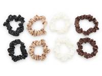Rhinestone Mini Scrunchie Set - 8 Pack Multicolor view