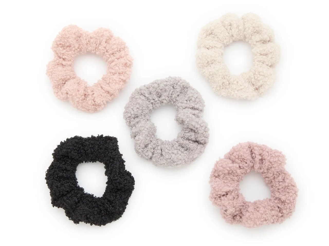 Sherpa Scrunchie Set - 5 pack