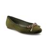 The Hummingbird Ballet Flat Dark Green view
