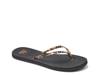 Bliss Nights Flip Flop Black/Animal Print view