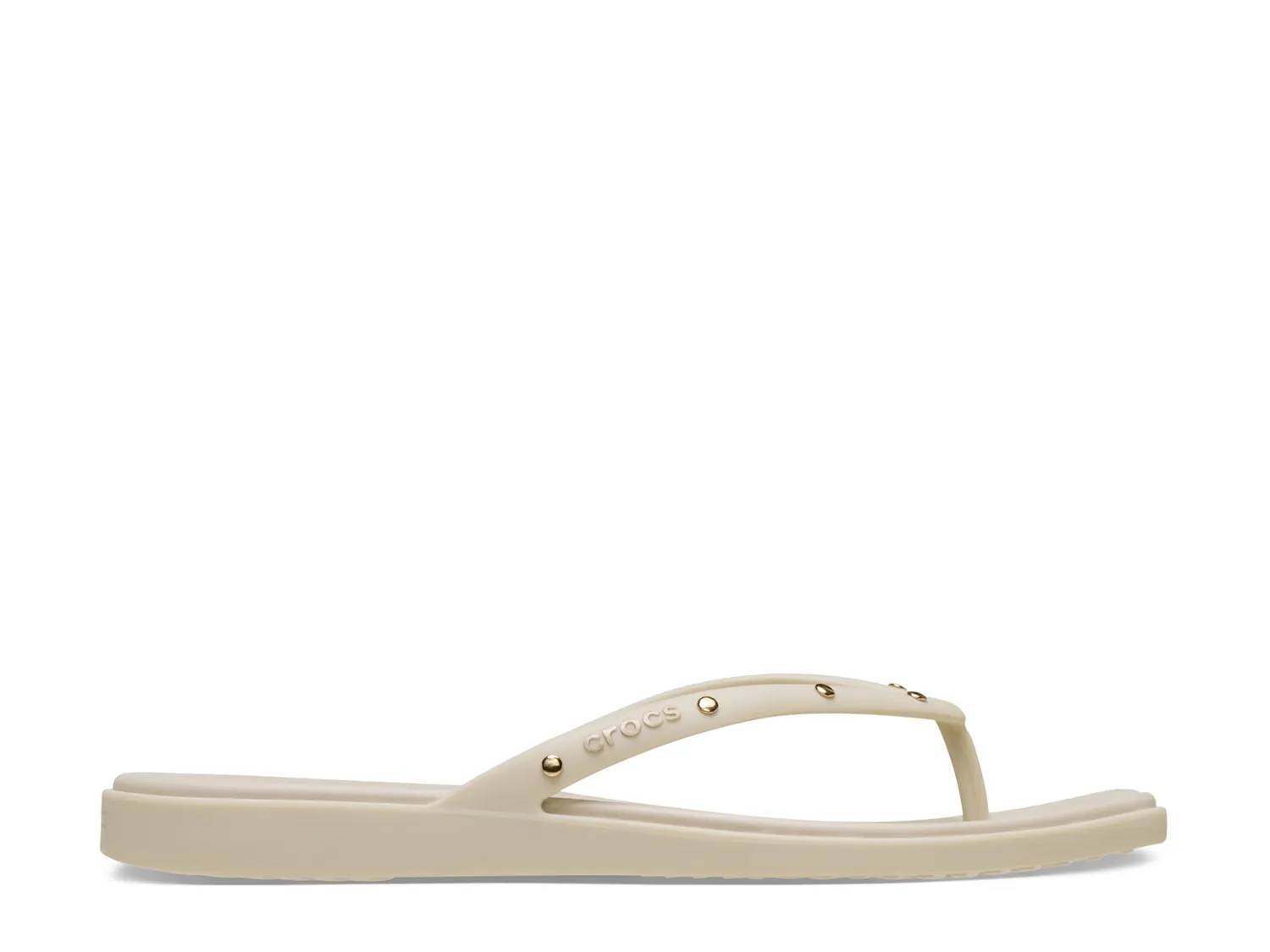 Featuring the Crocs Miami flip flop. Click to shop this shoe.