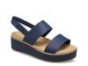 Brooklyn Matte Wedge Sandal - Women's Navy view