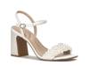 Evelina Sandal Satin Pearl Off White view