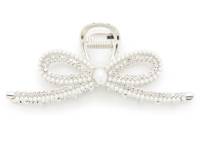 Bow Bling Hair Clip Silver/White view