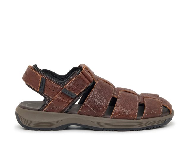 Clarks Mens Size 12 M Fishermen Sandals Brown Leather Strap Up Shoes Clarks® Guideview Fisherman Sandal (Men) | Nordstromrack main image 2