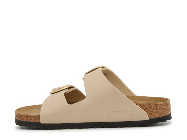 Birkenstock Arizona Beige Double Buckle Slide Sandals Womens Birkenstock Arizona Big Buckle Slide Sandal - Sand  main image 4