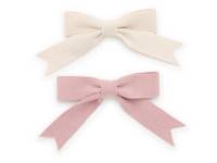 Ribbed Sweater Bow Hair Clip Set - 2 Pack Multicolor view