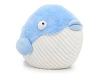 Puffer Fish Warming Stuffed Animal Blue/White view