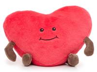Plush Heart Warming Stuffed Toy Bright Red view