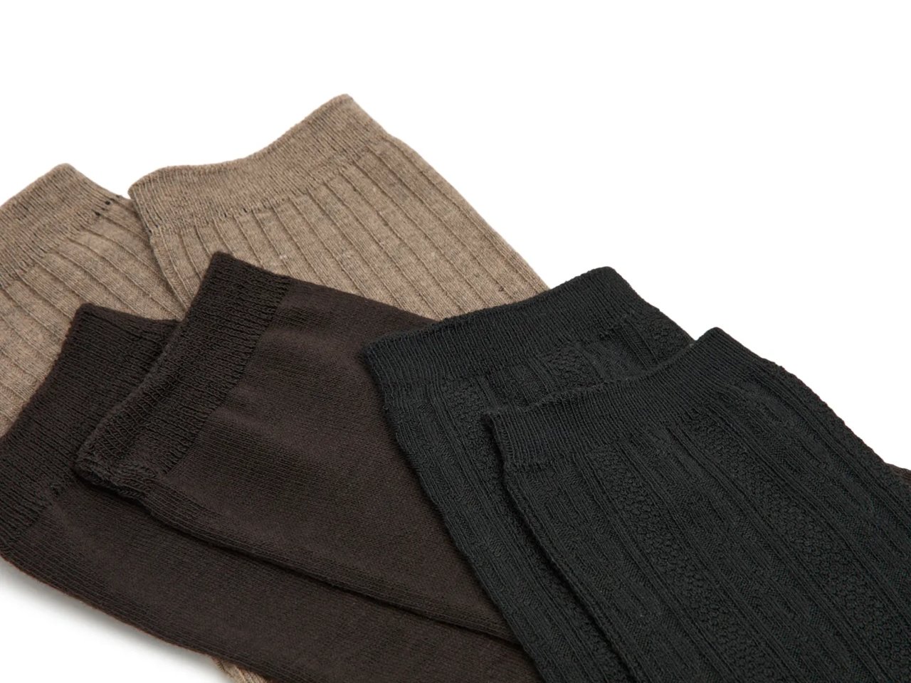 Ribbed Women's Crew Socks - 4 Pack