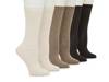Ribbed Women's Crew Socks - 4 Pack Oatmeal/Multicolor view