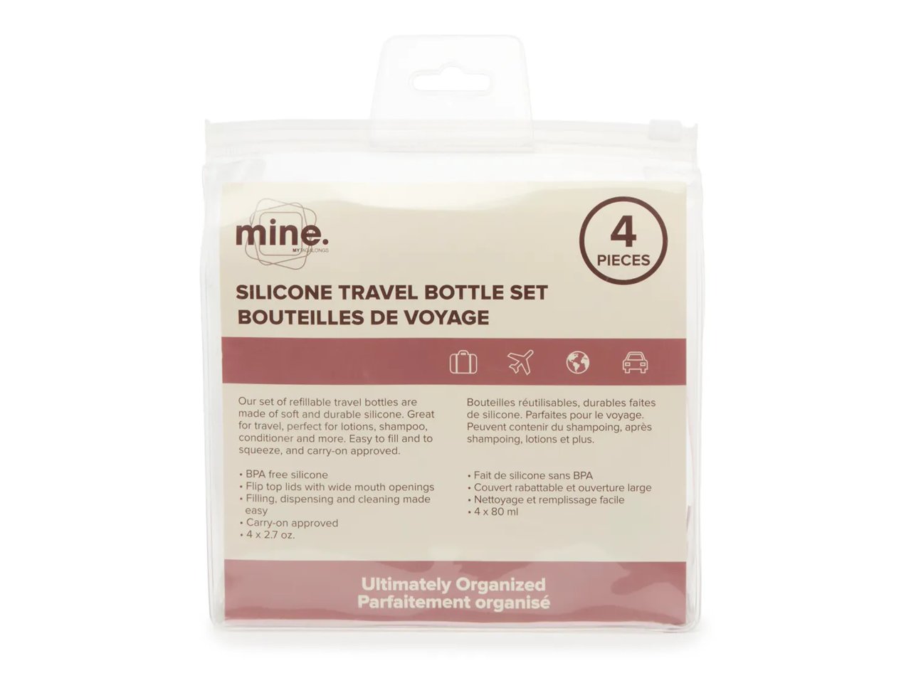 Silicone Travel Bottles - 4 Pack