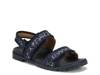 Cassidy Sandal Navy Leopard Print Denim view