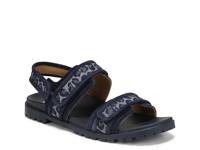 Cassidy Sandal Navy Leopard Print Denim view