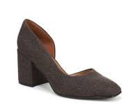 Theosha Pump Dark Brown Fabric view