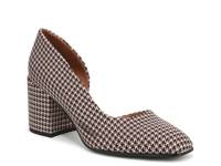 Theosha Pump Red Houndstooth Print Fabric view