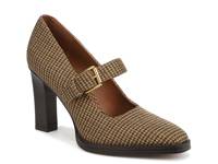 Shalina Pump Yellow Houndstooth Print Fabric view