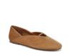 Brayten Ballerina Flat Brown Suede view