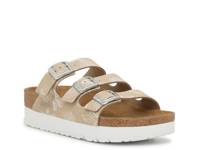 Papillio by Birkenstock Florida Flex Platform Sandal - Women's Beige/White Floral Print Textile view