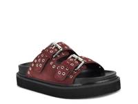Eleny Platform Sandal Dark Red Suede view